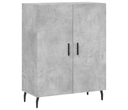 Aparador alto madera contrachapada gris hormigón 69,5x34x180 cm