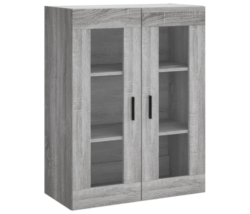 Aparador alto madera contrachapada gris sonoma 69,5x34x180 cm