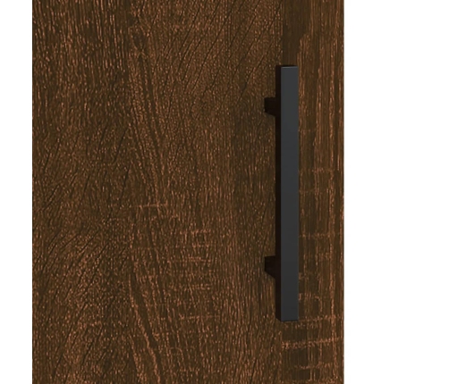 Aparador alto madera contrachapada marrón roble 69,5x34x180 cm