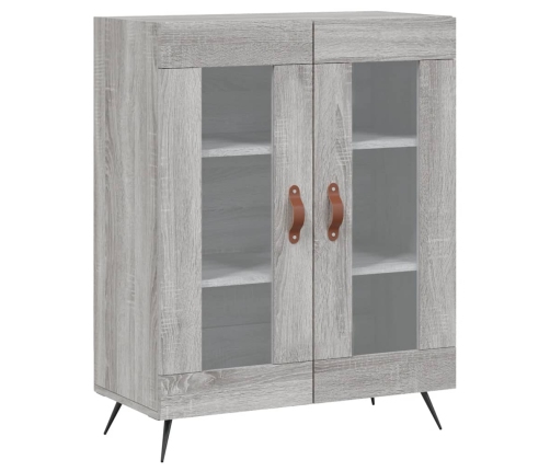 Aparador alto madera contrachapada gris sonoma 69,5x34x180 cm