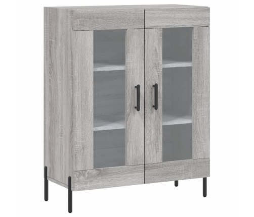 Aparador alto madera contrachapada gris sonoma 69,5x34x180 cm