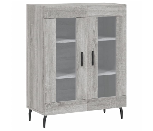 Aparador alto madera contrachapada gris sonoma 69,5x34x180 cm