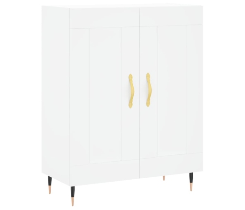 Aparador alto madera contrachapada blanco 69,5x34x180 cm