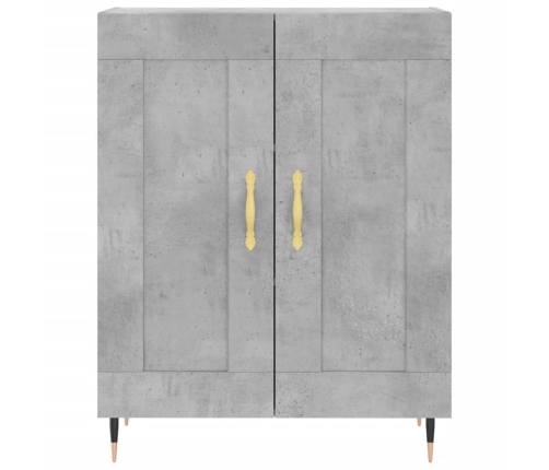 Aparador alto madera contrachapada gris hormigón 69,5x34x180 cm