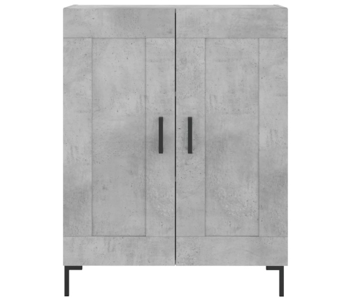 Aparador alto madera contrachapada gris hormigón 69,5x34x180 cm