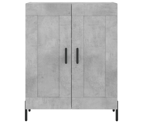 Aparador alto madera contrachapada gris hormigón 69,5x34x180 cm