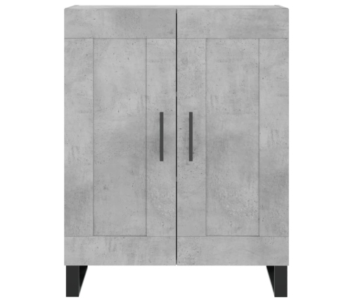 Aparador alto madera contrachapada gris hormigón 69,5x34x180 cm