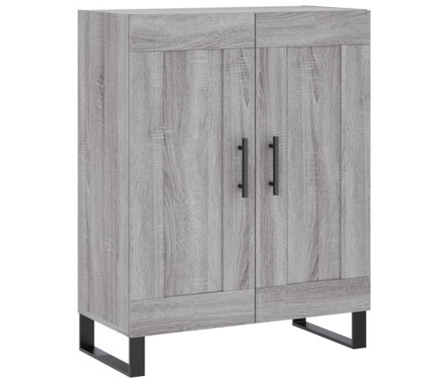 Aparador alto madera contrachapada gris sonoma 69,5x34x180 cm