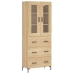 Aparador alto madera contrachapada color roble 69,5x34x180 cm