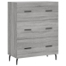 Aparador alto madera contrachapada gris sonoma 69,5x34x180 cm