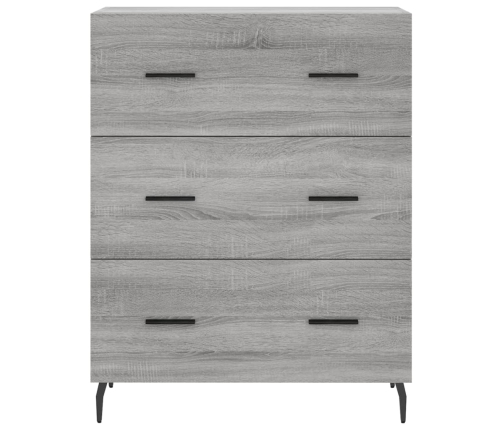 Aparador alto madera contrachapada gris sonoma 69,5x34x180 cm