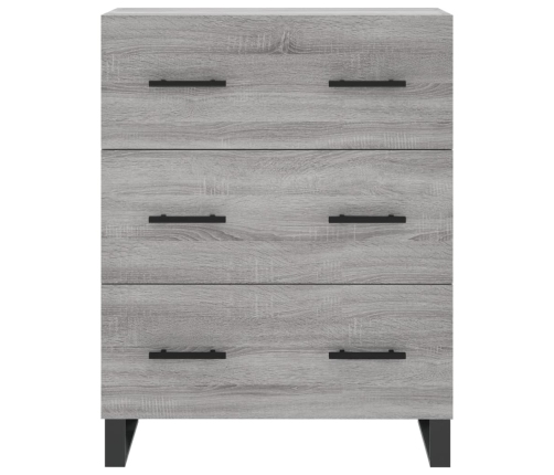 Aparador alto madera contrachapada gris sonoma 69,5x34x180 cm