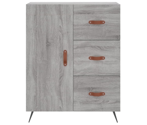 Aparador alto madera contrachapada gris sonoma 69,5x34x180 cm