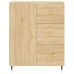 Aparador alto madera contrachapada color roble 69,5x34x180 cm