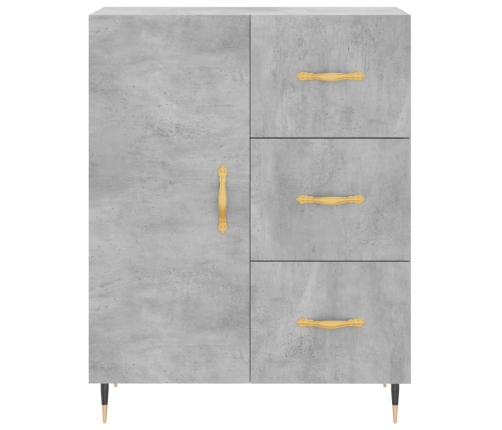 Aparador alto madera contrachapada gris hormigón 69,5x34x180 cm