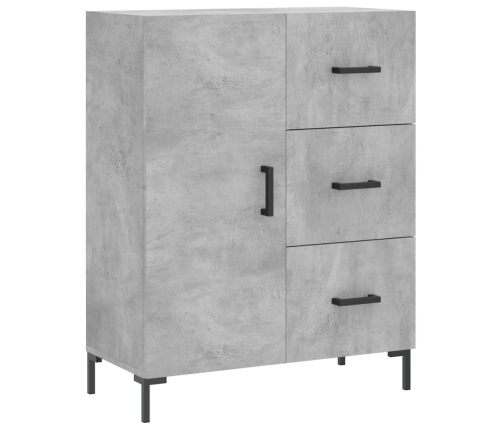 Aparador alto madera contrachapada gris hormigón 69,5x34x180 cm