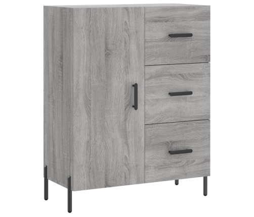 Aparador alto madera contrachapada gris sonoma 69,5x34x180 cm