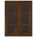 Aparador alto madera contrachapada marrón roble 69,5x34x180 cm
