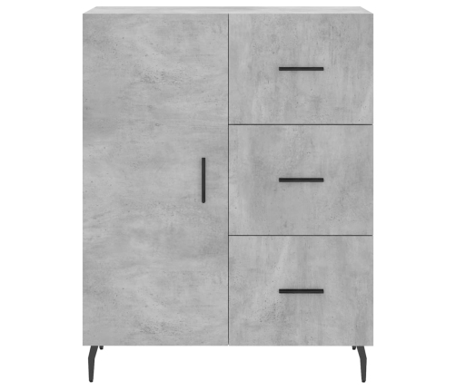 Aparador alto madera contrachapada gris hormigón 69,5x34x180 cm