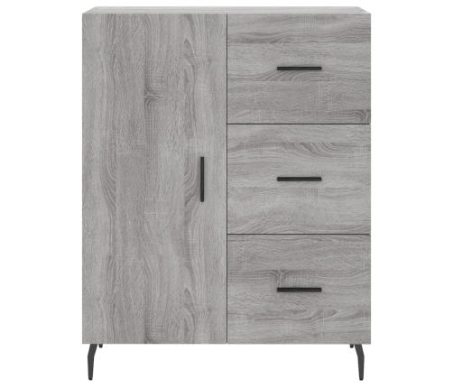 Aparador alto madera contrachapada gris sonoma 69,5x34x180 cm