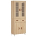 Aparador alto madera contrachapada color roble 69,5x34x180 cm