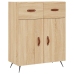 Aparador alto madera contrachapada color roble 69,5x34x180 cm