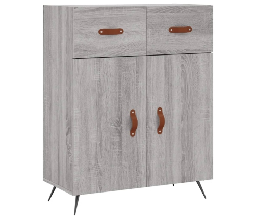 Aparador alto madera contrachapada gris sonoma 69,5x34x180 cm