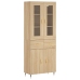 Aparador alto madera contrachapada color roble 69,5x34x180 cm