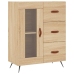 Aparador alto madera contrachapada color roble 69,5x34x180 cm