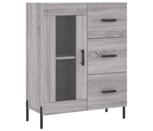 Aparador alto madera contrachapada gris sonoma 69,5x34x180 cm