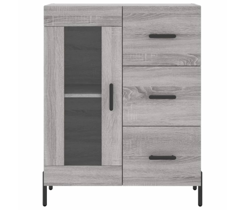 Aparador alto madera contrachapada gris sonoma 69,5x34x180 cm