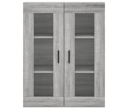 Aparador alto madera contrachapada gris sonoma 69,5x34x180 cm