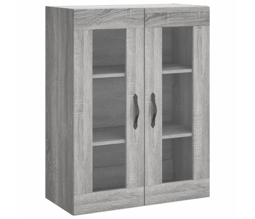 Aparador alto madera contrachapada gris sonoma 69,5x34x180 cm