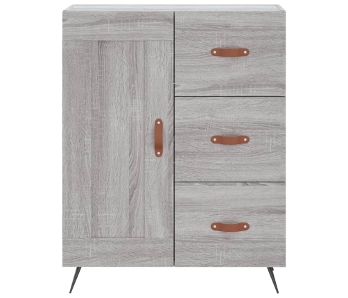 Aparador alto madera contrachapada gris sonoma 69,5x34x180 cm