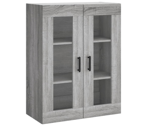 Aparador alto madera contrachapada gris sonoma 69,5x34x180 cm