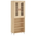 Aparador alto madera contrachapada color roble 69,5x34x180 cm