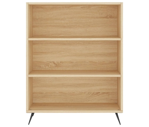 Aparador alto madera contrachapada color roble 69,5x34x180 cm