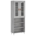 Aparador alto madera contrachapada gris sonoma 69,5x34x180 cm