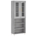 Aparador alto madera contrachapada gris sonoma 69,5x34x180 cm