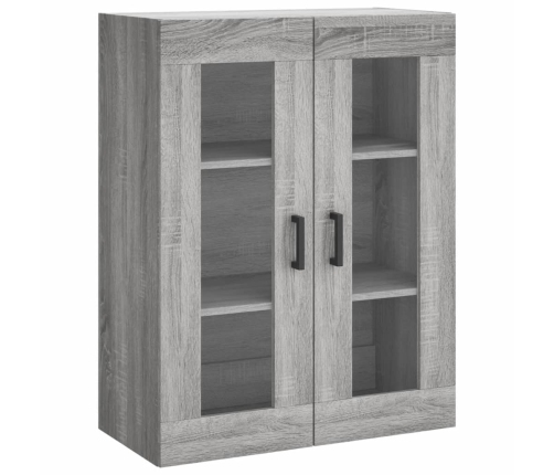 Aparador alto madera contrachapada gris sonoma 69,5x34x180 cm