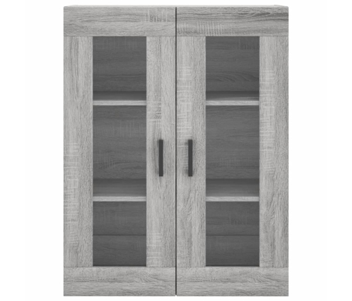 Aparador alto madera contrachapada gris sonoma 69,5x34x180 cm