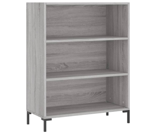 Aparador alto madera contrachapada gris sonoma 69,5x34x180 cm