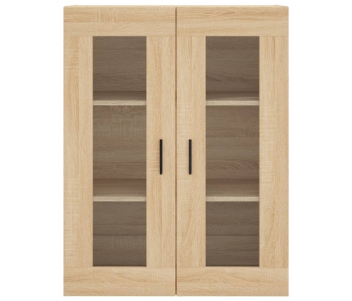 Aparador alto madera contrachapada color roble 69,5x34x180 cm