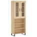 Aparador alto madera contrachapada color roble 69,5x34x180 cm