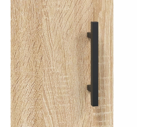 Aparador alto madera contrachapada color roble 69,5x34x180 cm