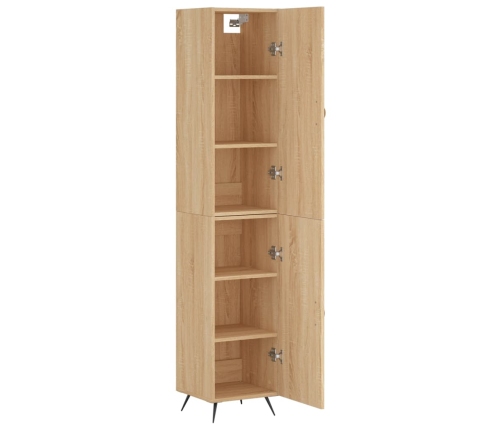 Aparador de madera contrachapada roble Sonoma 34,5x34x180 cm