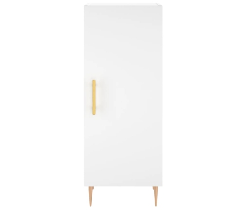 Aparador alto madera contrachapada blanco 34,5x34x180 cm