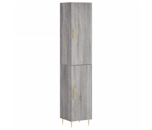 Aparador alto madera contrachapada gris Sonoma 34,5x34x180 cm