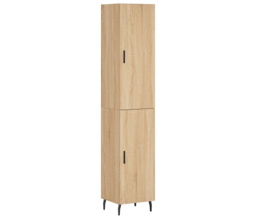 Aparador de madera contrachapada roble Sonoma 34,5x34x180 cm