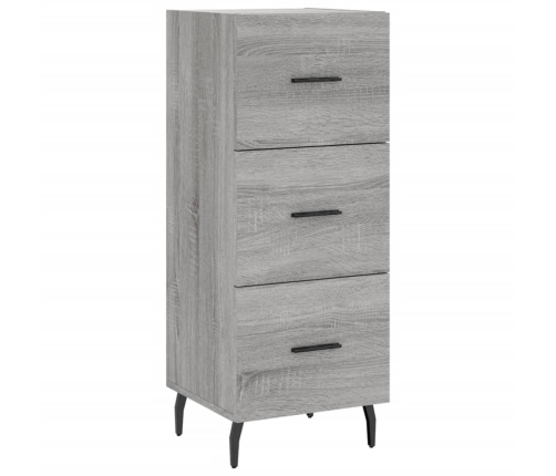 Aparador alto madera contrachapada gris Sonoma 34,5x34x180 cm